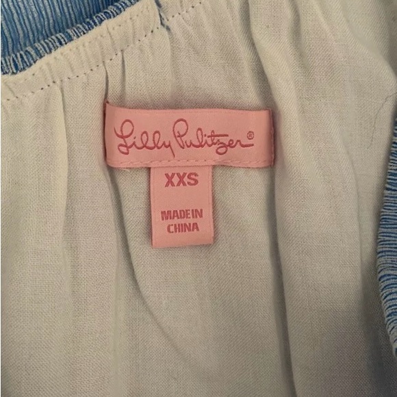 Lily Pulitzer XXS - can fit some Smalls - Blue Emmeline One Sh. Dress Worn 2x - Picture 3 of 4